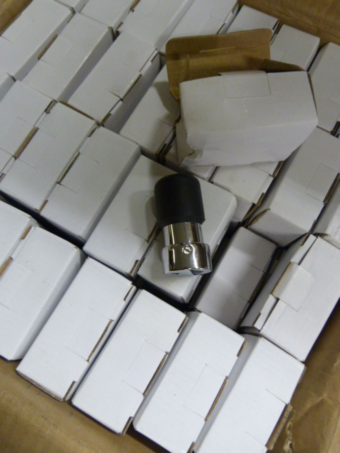 Box of Approx 250 Chrome & Rubber Door Stops