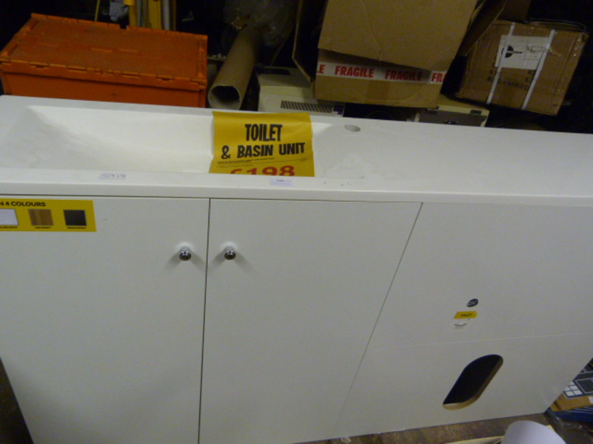 *Large Cabinet with Concealed Cistern, Worktop and