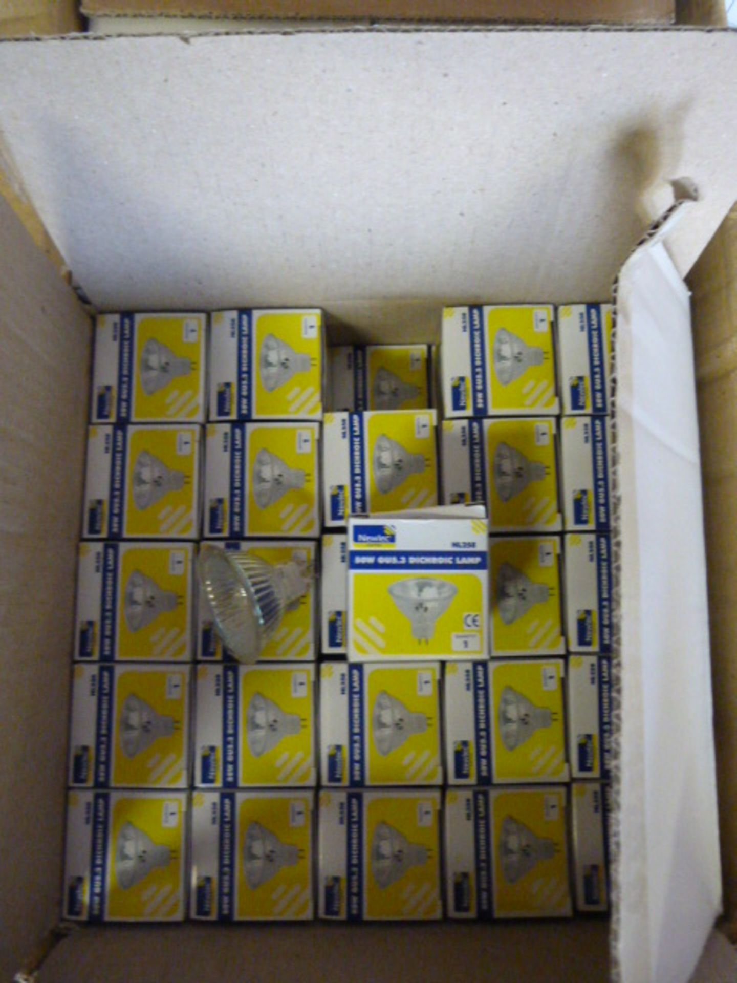 *Box of 200 Newlec NL258 50W Dichroic Lamps