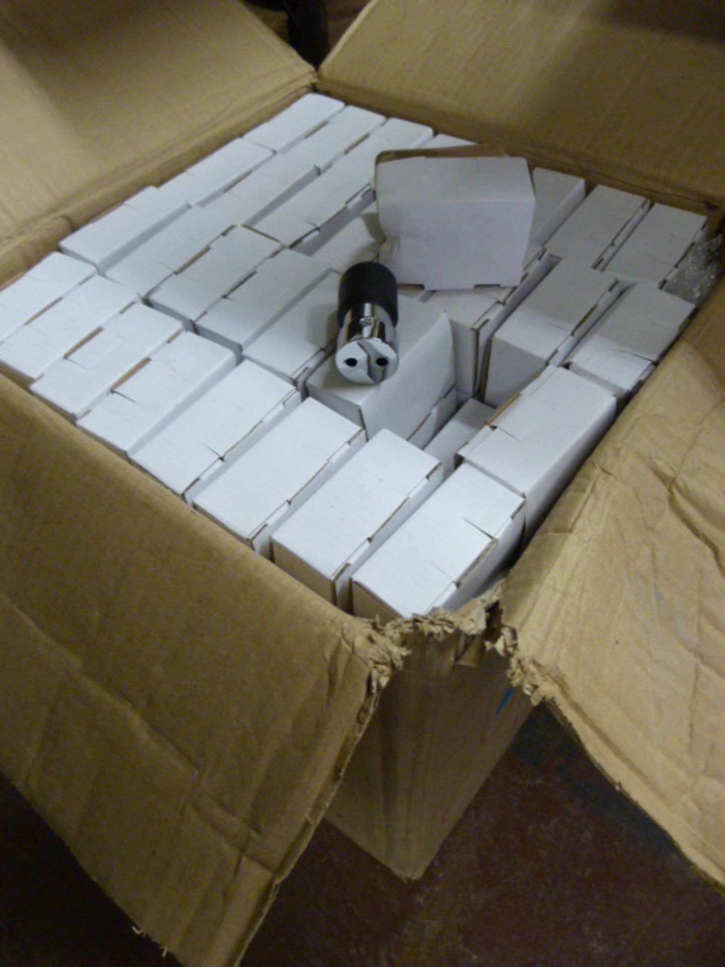 Box of Approx 250 Chrome & Rubber Door Stops