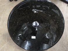 *Round Speckled Black Glass Sink
