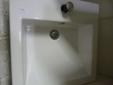 *Medium White Rectangular Sink with Tap Hole