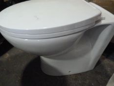 *Floor Mounted Toilet with White Seat