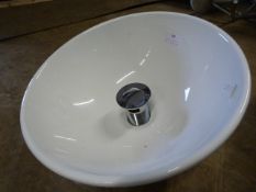 *Small Round White Ceramic Sink