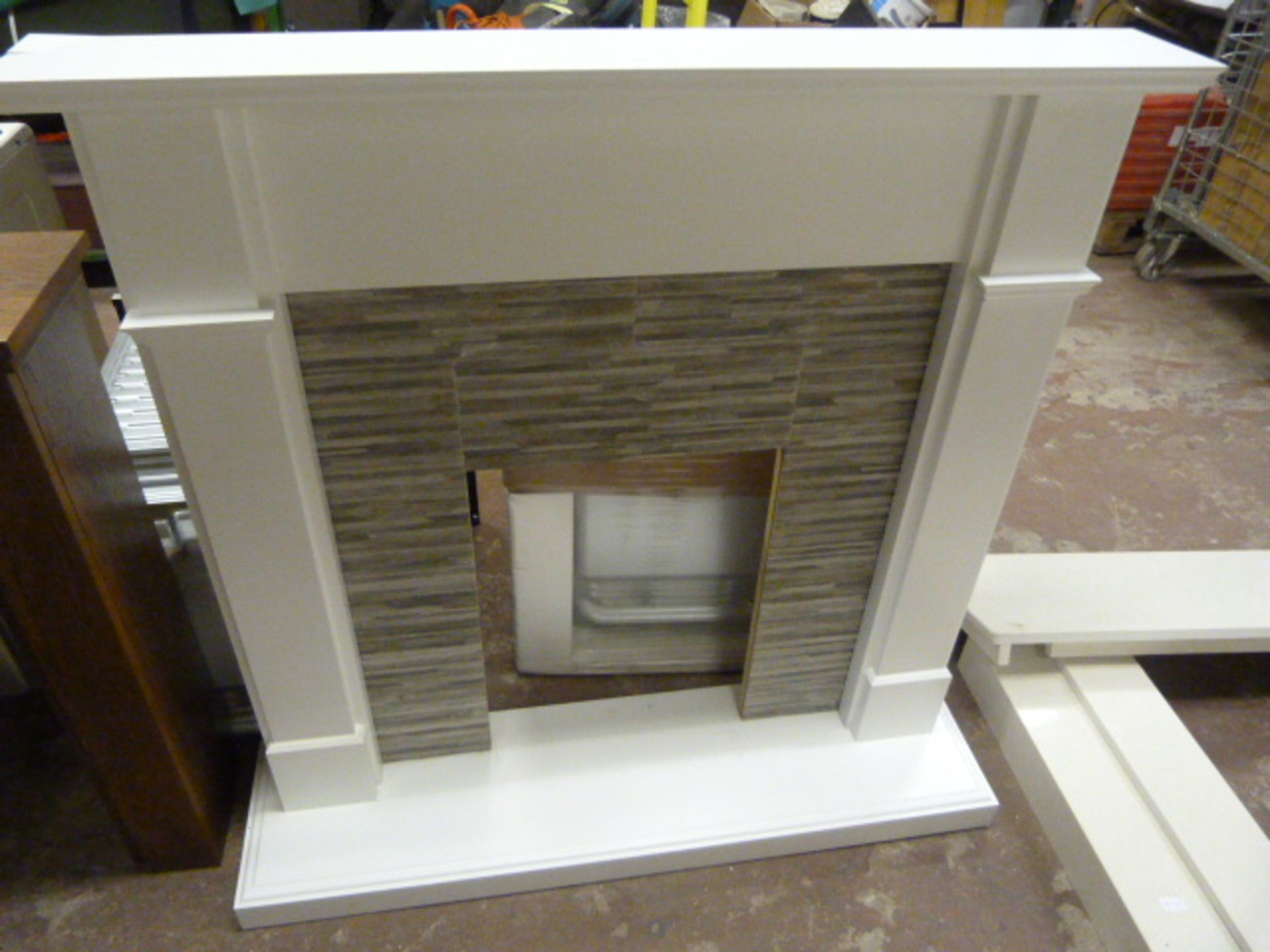 White Fireplace and Hearth