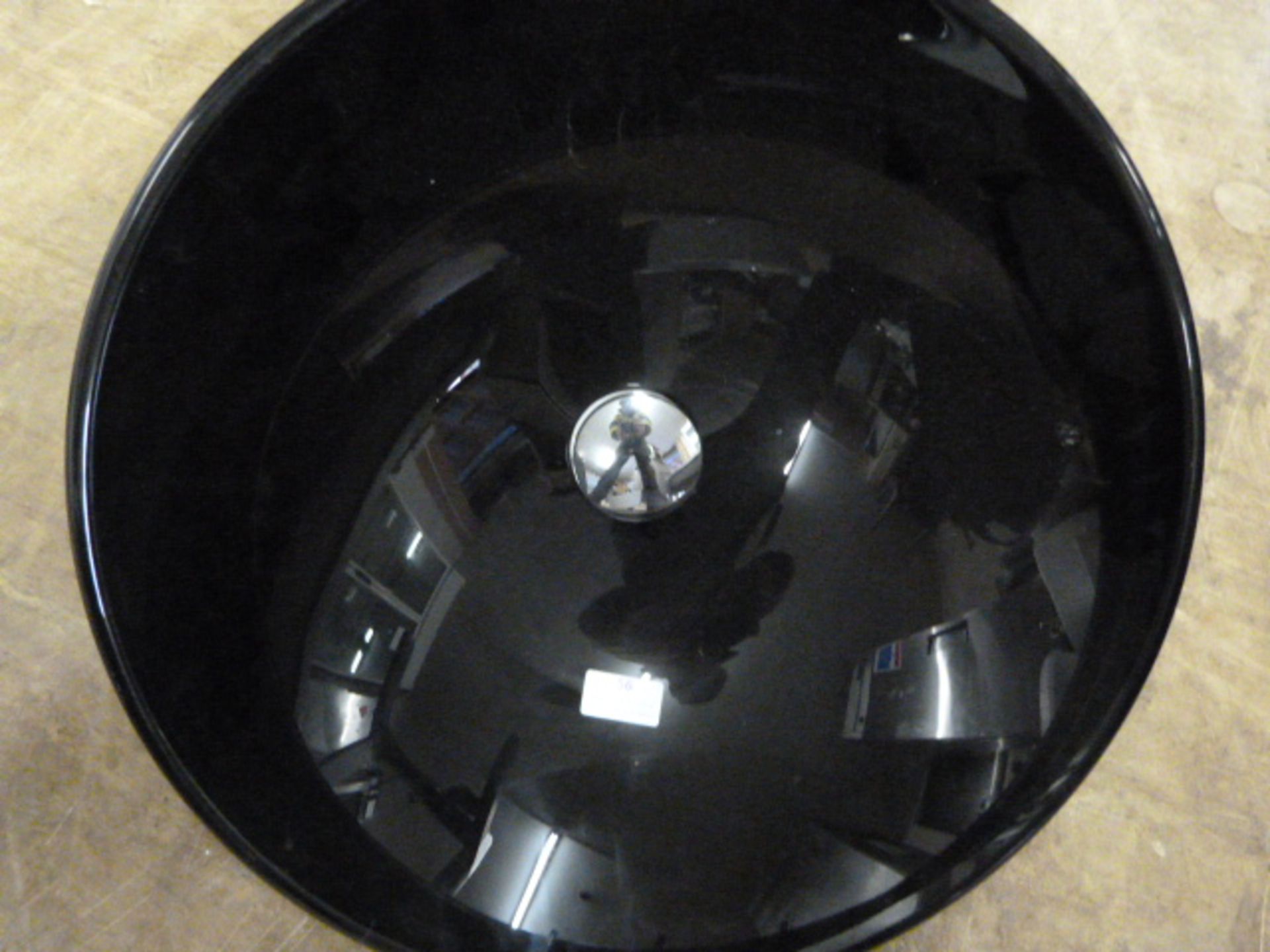 *Round Black Glass Sink