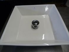*Square White Ceramic Sink