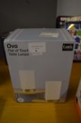 *Ovo Chrome Table Lamps 2pk