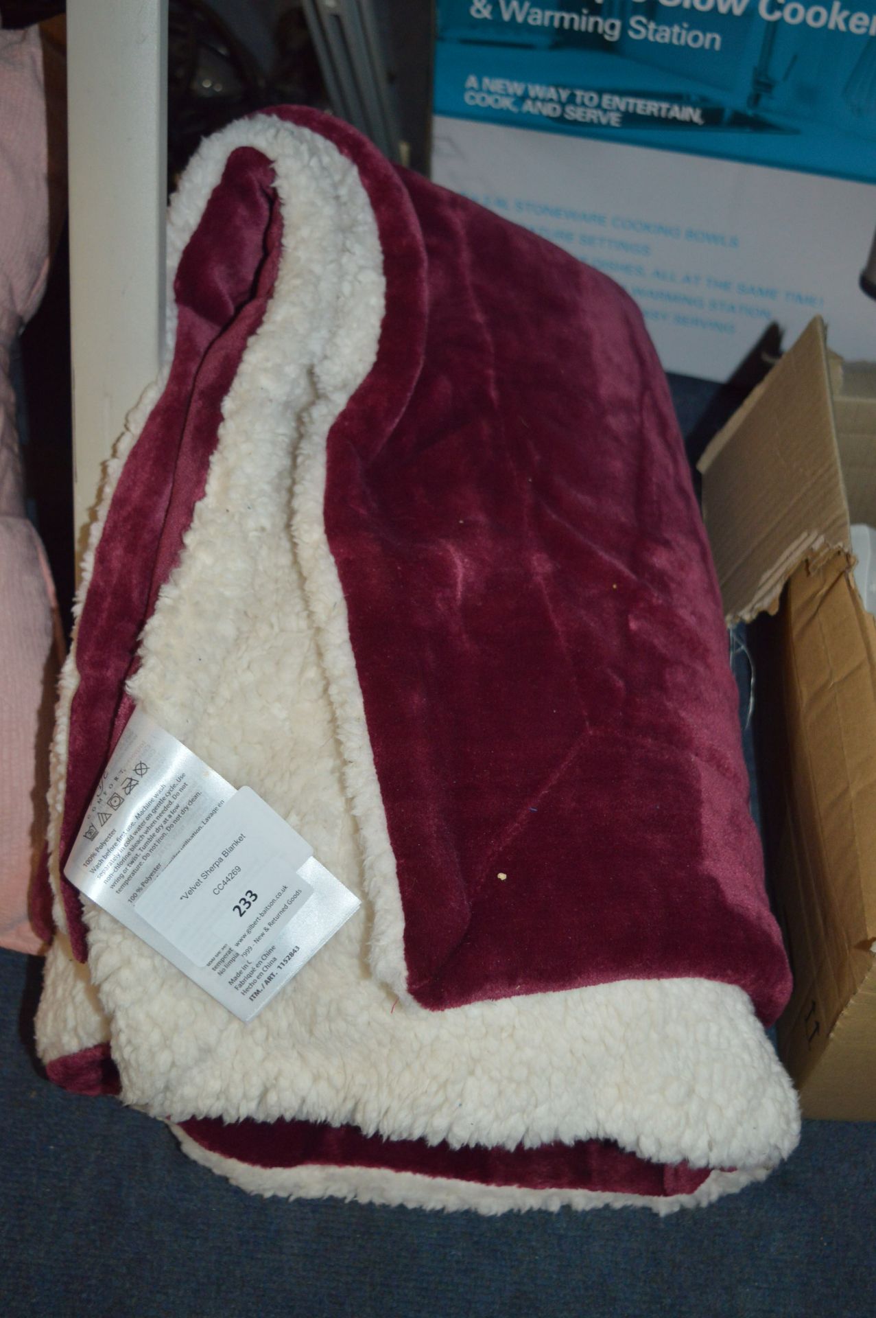 *Velvet Sherpa Blanket