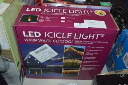 *LED Warm White Icicle Outdoor Lights