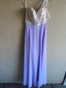 *Nude/Lilac Prom Dress Size:6