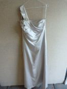 *Silver Satin/Pale Grey Prom Dress Size:12