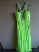 *Jodie Neon Lime Prom Dress Size:14