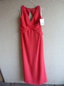 *Red Full Length V-Neck Prom Dress Size:12