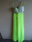 *Lana Neon Lime Prom Dress Size:6