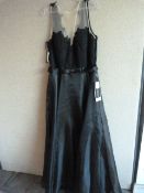 *Tracey Black Full Length Prom Dress Size:18