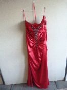 *Satin Crimson Prom Dress Size:16