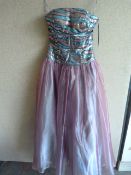 *Dusky Pink/Blue Prom Dress Size:10?
