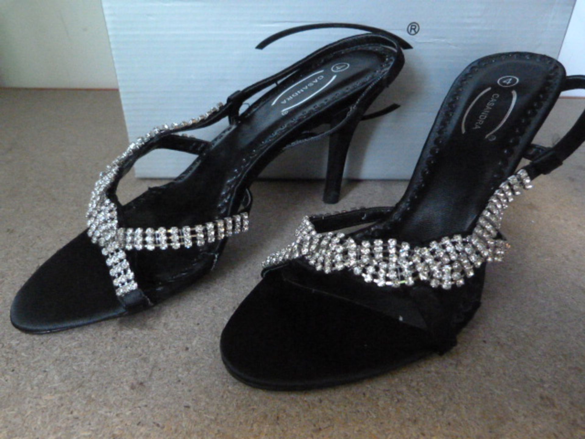 *Cassandra Black Prom Shoes Size:5