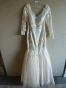 *Ellane Ivory/Champagne Prom Dress Size:8