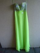 *Lana Neon Lime Prom Dress Size:6