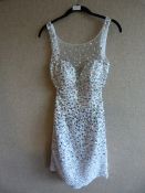 *White/Jewelled Short Prom Dress Size:6
