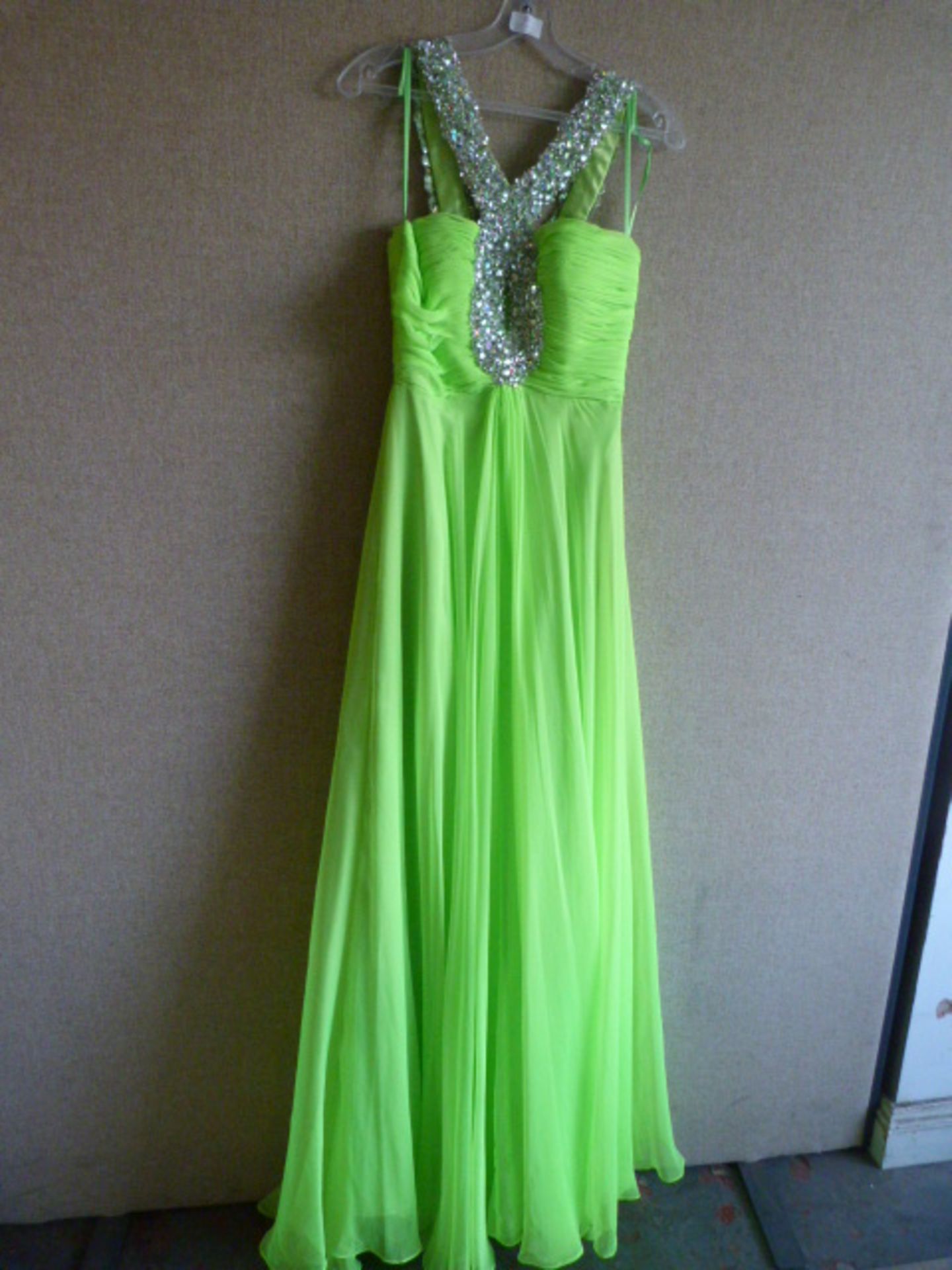 *Jodie Neon Lime Prom Dress Size:6