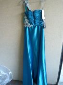 *Claudia Teal Prom Dress Size:8