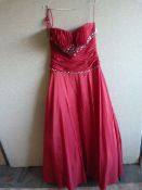 *Deep Red Prom Dress Size:14