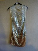 *Gold & Silver Short Prom Dress Size:6
