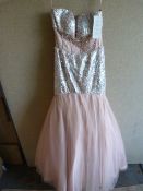 *Davina Nude/Silver Prom Dress Size:6