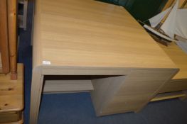 *Single Pedestal Desk in Light Oak Finish