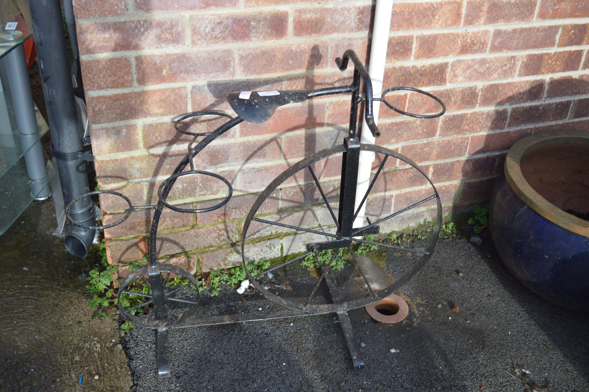 Plant Pot Holder in the Form of a Penny Farthing