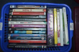 Blue Basket of DVDs