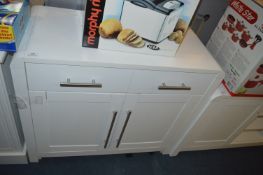 *Two Door, Two Drawer Sideboard Unit in White Fini