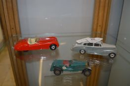 Three Diecast Model Cars - Corgi Jaguar, Dinky Rol