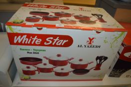 *White Star 17 Piece Kitchen Pan and Utensil Set