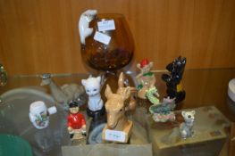 Collection of Ceramic Animals, Brady Glass with Ca
