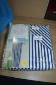 Pair of Navy Pencil Pleat Blackout Curtains (66" W