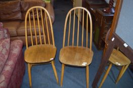 Pair of Ercol Style Kitchen Chairs