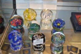 Collection of Eight Decorative Paperweights