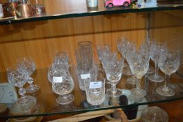 Collection of Cut Glass Drinking Glassware