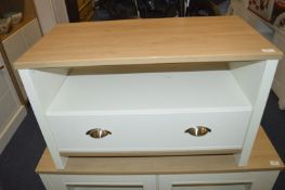*TV Stand with Drawer in Light & Cream Finish