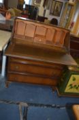 Walnut Fall Front Bureau with Fitted Interior
