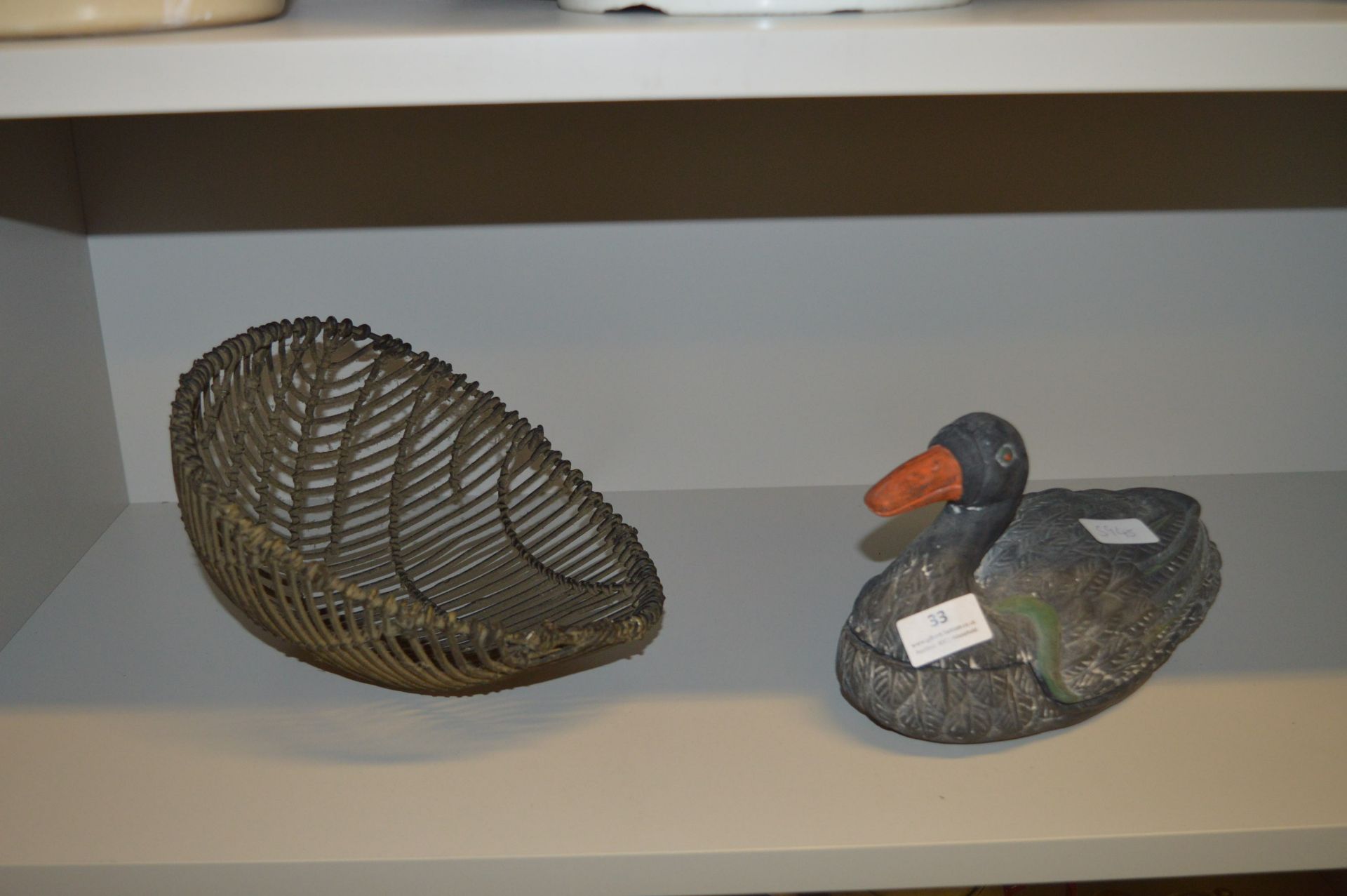 Decorative Duck and a Fencing Mask