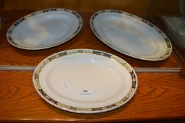 Three Oval Serving Dishes