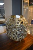 Antique Brass & Simulated Crystal Table Lamp