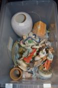 Plastic Box of Assorted Ornaments