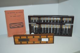 Abacus with Book and a Cribbage Board