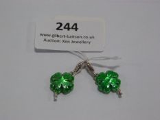*Two Silver Four Leaf Clover Charms